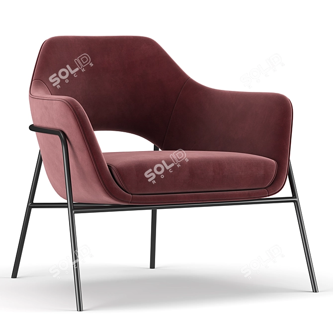 Sophisticated Reichenbach Armchair 3D model image 3