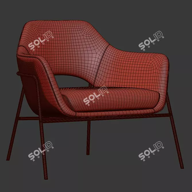 Sophisticated Reichenbach Armchair 3D model image 4