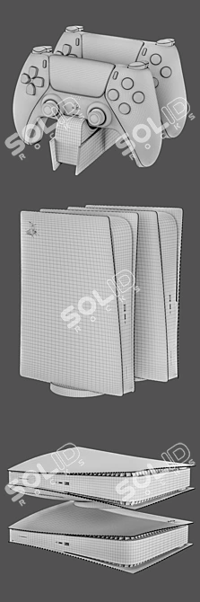 Title: Next-Level Gaming: PS5 Sony PlayStation 5 3D model image 1