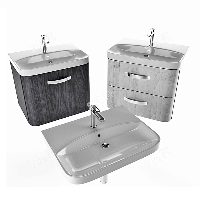 Replay Bathroom Sink: Modern Design 3D model image 1