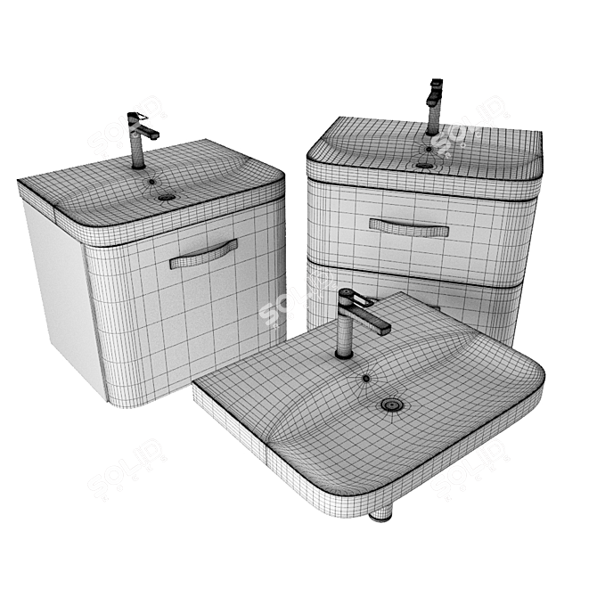 Replay Bathroom Sink: Modern Design 3D model image 2