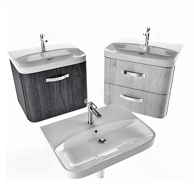 Replay Bathroom Sink: Modern Design 3D model image 4