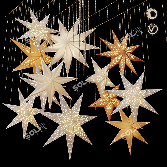 Swedish Stars Decor Set 3D model image 6