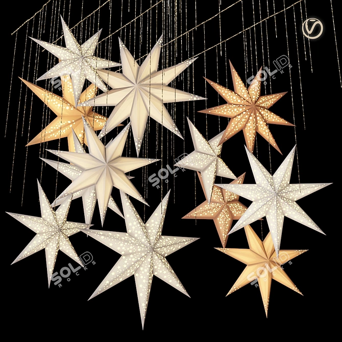 Swedish Stars Decor Set 3D model image 8