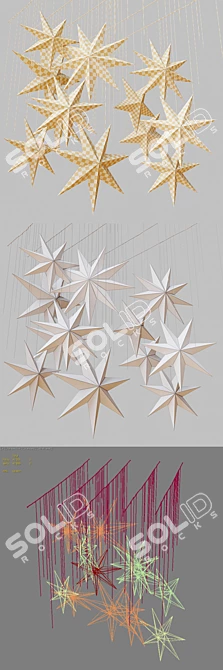 Swedish Stars Decor Set 3D model image 12