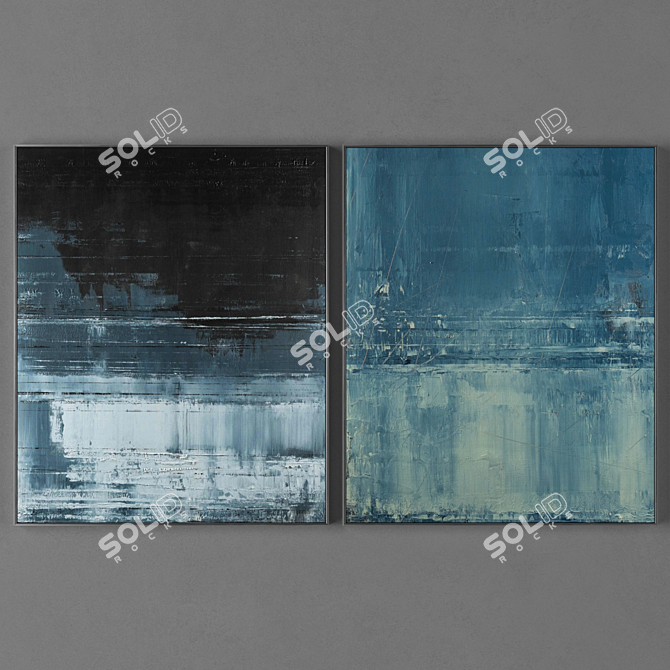 Dual Frame Collection: 800x660mm Frames with 2300x2300 Pixels UV Textures 3D model image 1