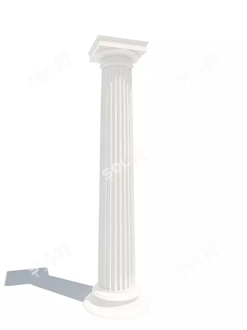 Doric Column: Architectural Elegance 3D model image 1