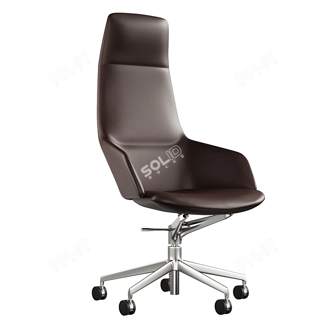 Arper Aston 5-Way Swivel Armchair 3D model image 1