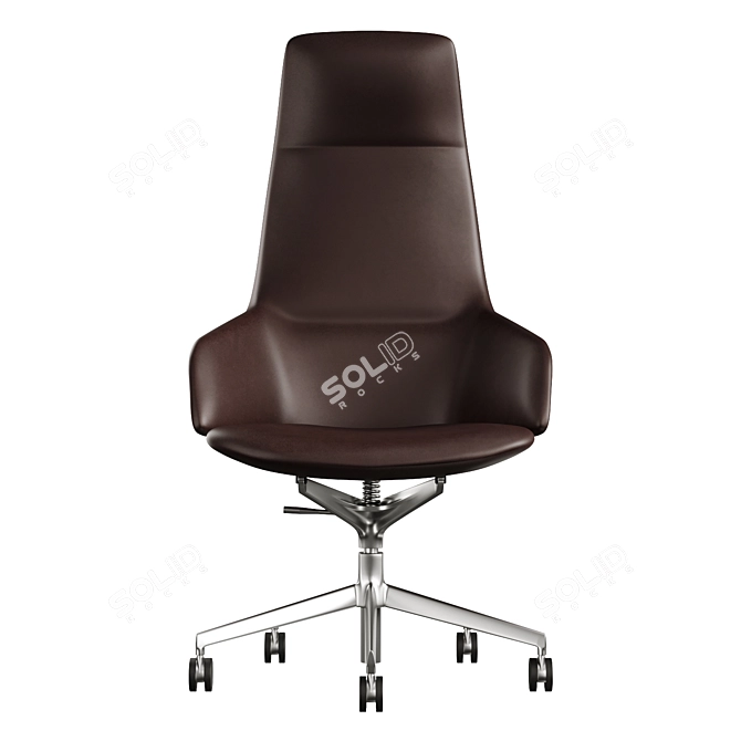 Arper Aston 5-Way Swivel Armchair 3D model image 2