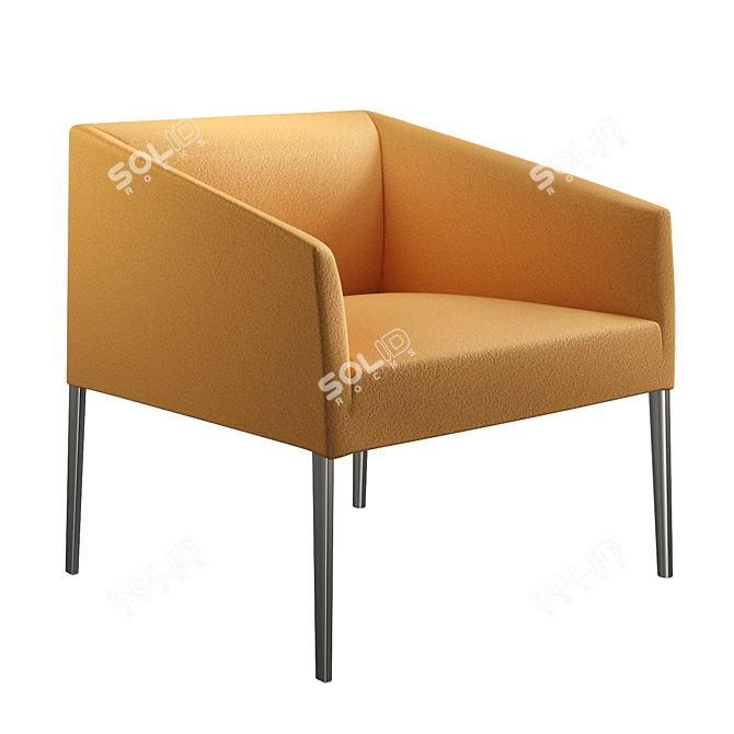 Arper Saari 70cm: Sleek Armchair Design 3D model image 1