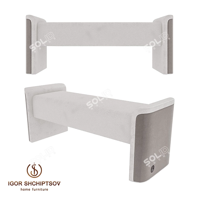 MOON Bench - Igor Shchiptsov Design 3D model image 1