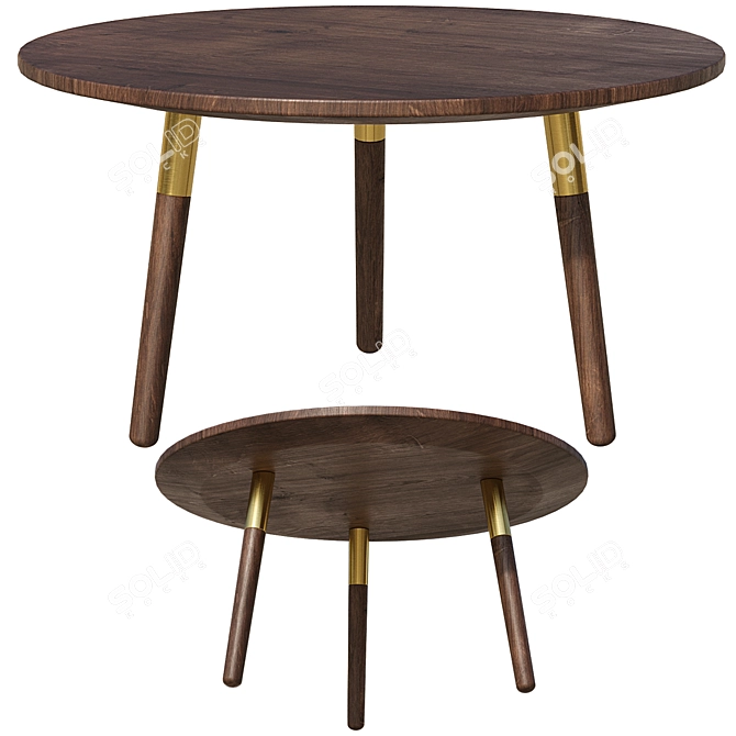 Versatile Round Coffee Table 3D model image 1