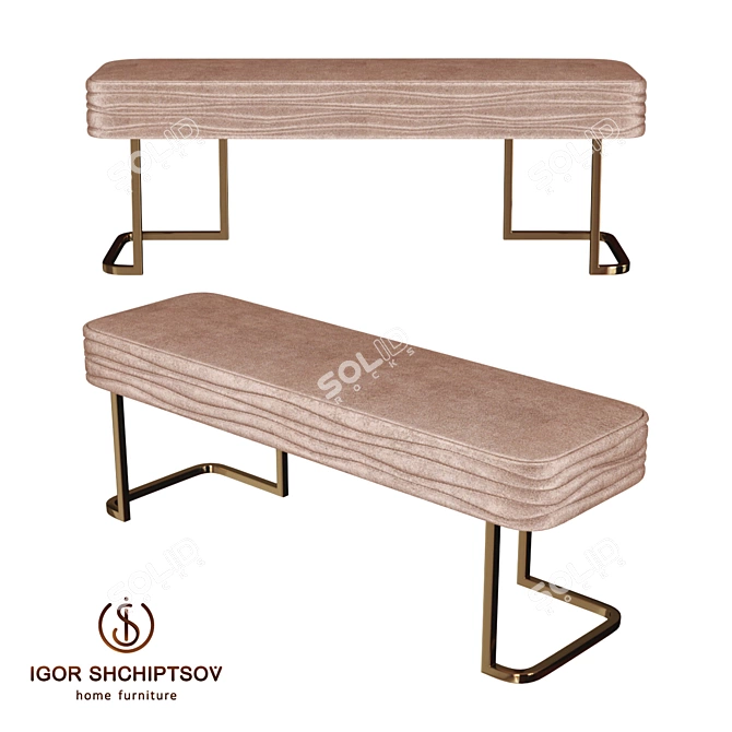 Elegant EMMA Bench: Stylish Design by IGOR SHCHIPTSOV 3D model image 1