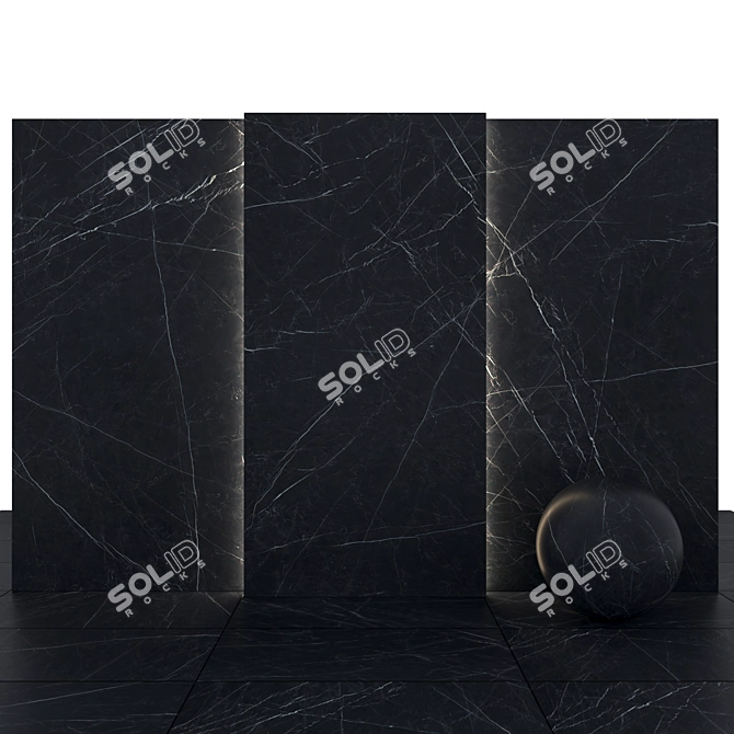 Elegant Onyx Slabs - White Veins 3D model image 1