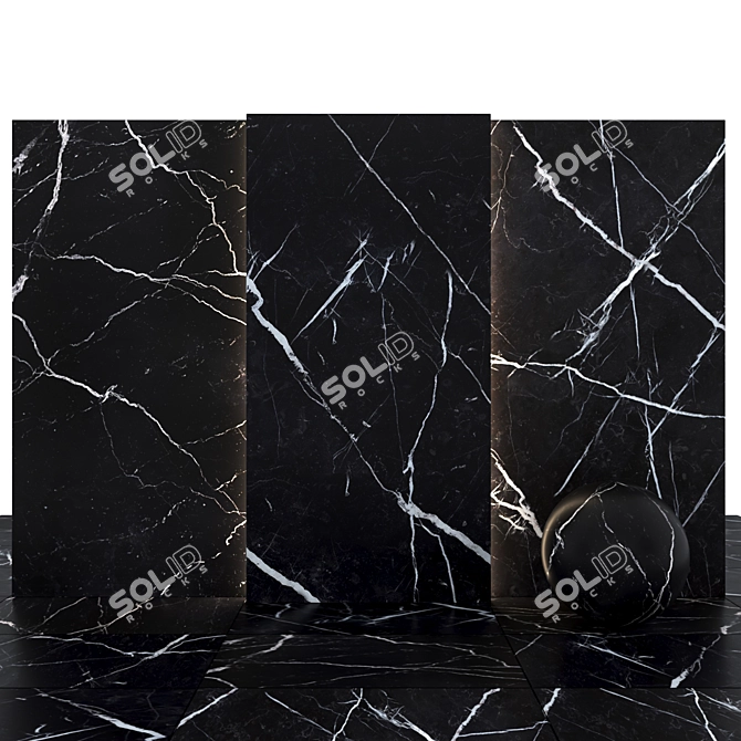 Elegant Onyx Slabs - White Veins 3D model image 3