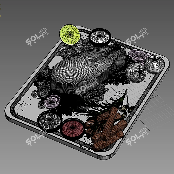 Succulent Trout Steak 3D model image 3