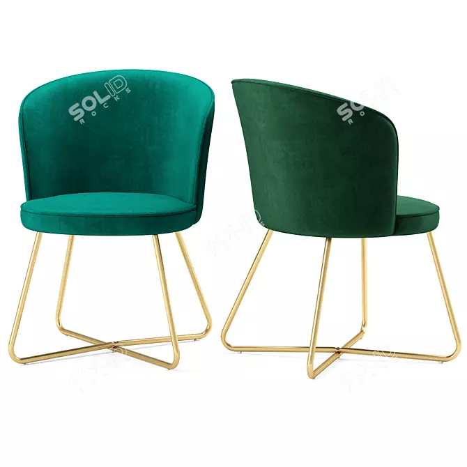 Elegant Duhome Accent Chair 3D model image 1