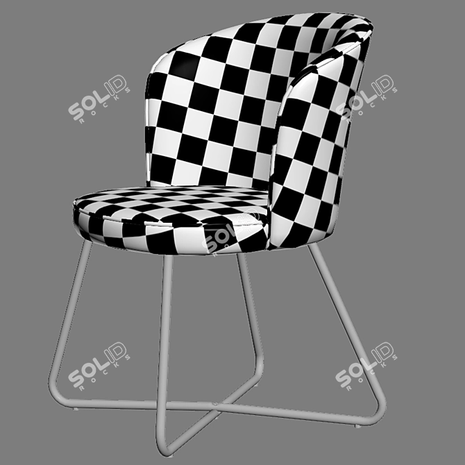 Elegant Duhome Accent Chair 3D model image 4