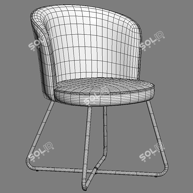 Elegant Duhome Accent Chair 3D model image 5