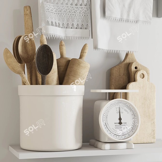 Modern Kitchen Decor Set 3D model image 2