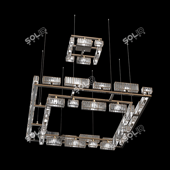 Elegant Glow: TUREX09 Chandelier 3D model image 2