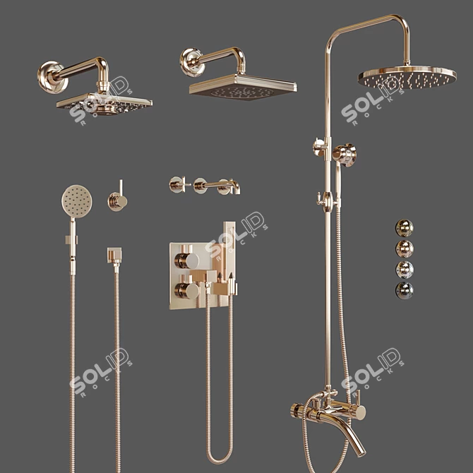 Rozin Bathroom Faucet: Stylish and Reliable 3D model image 2