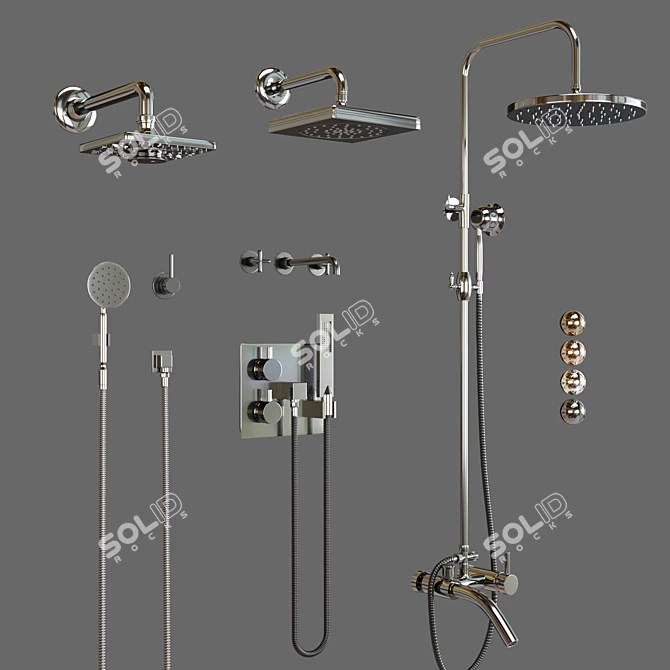 Rozin Bathroom Faucet: Stylish and Reliable 3D model image 4