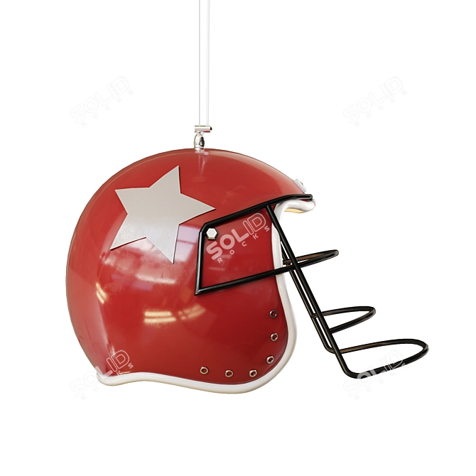 Industrial Sport Helmet Pendant 3D model image 2