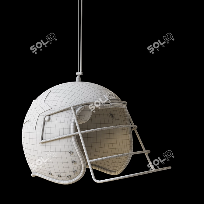 Industrial Sport Helmet Pendant 3D model image 6