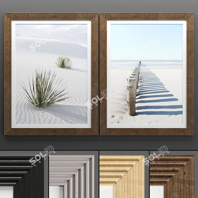 Elegant Art Frame Collection 3D model image 1