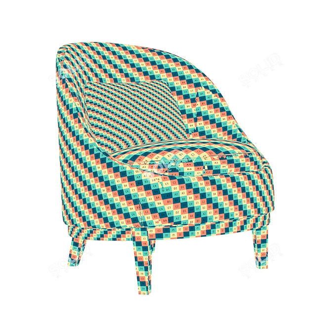 Elegant Belle Armchair by Piet Boon 3D model image 8