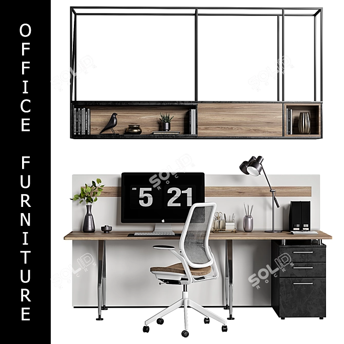 2015 Office Furniture Set 3D model image 3