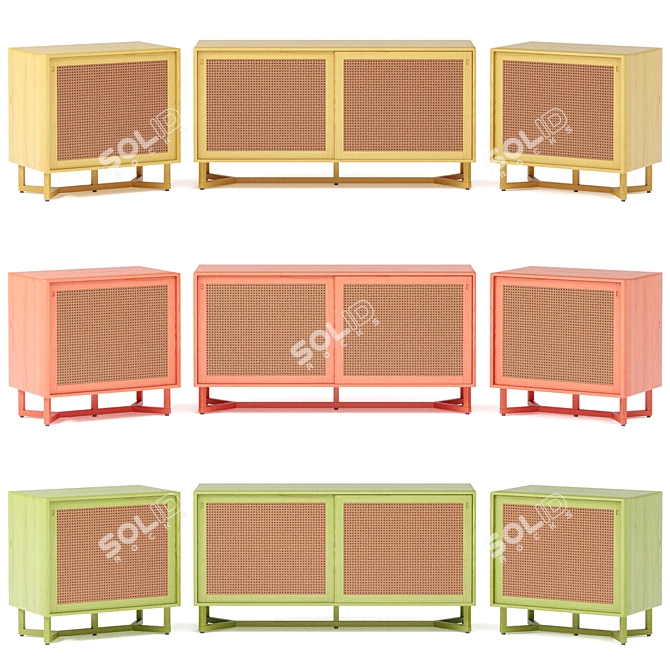 Color-Adjustable Raffles Buffet 3D model image 3