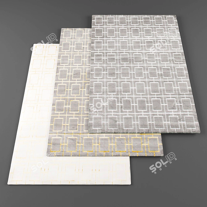 Luxury Collection: 6 Unique Carpets 3D model image 1