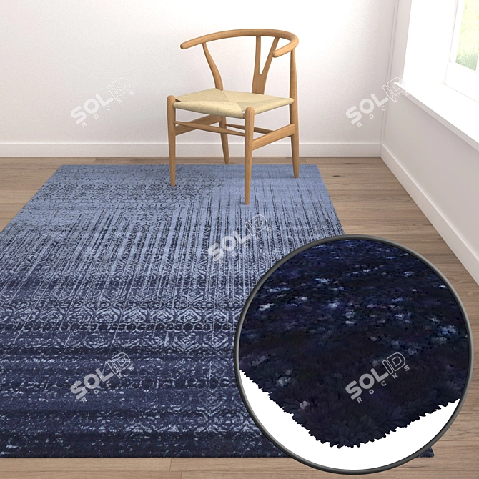 1986 Vintage Carpet Set 3D model image 5