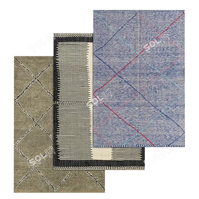 Luxury Carpet Set: High-Quality Textures for Stunning Renders 3D model image 1