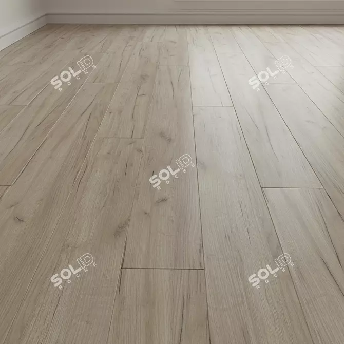 Laminate Parquet Flooring: Dark, Light, Durable 3D model image 1