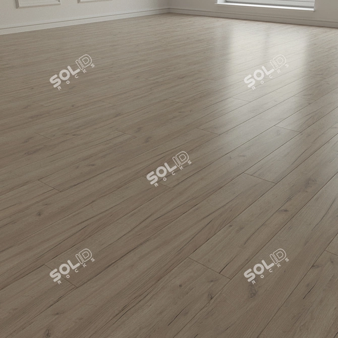 Laminate Parquet Flooring: Dark, Light, Durable 3D model image 2