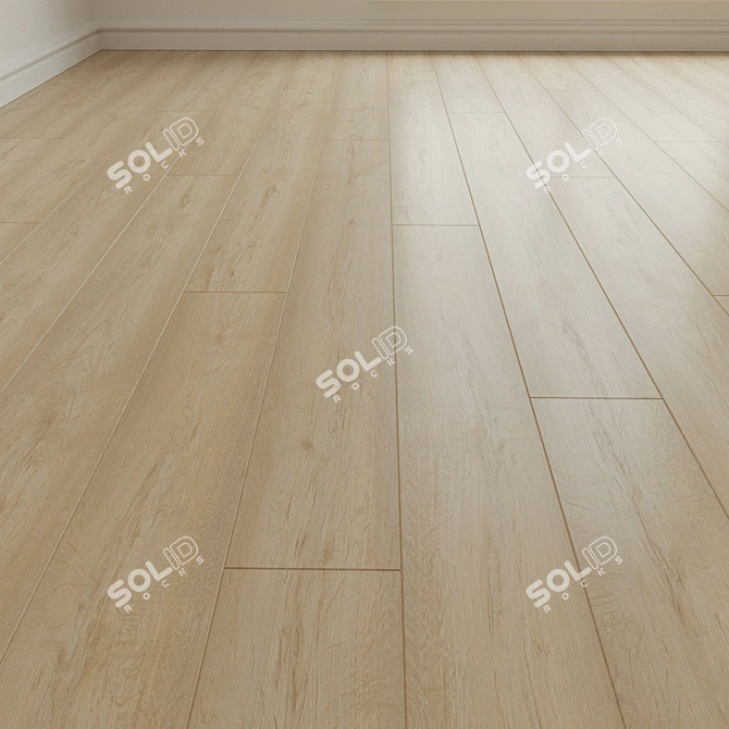 Multi-pattern Laminate Parquet Board 3D model image 1