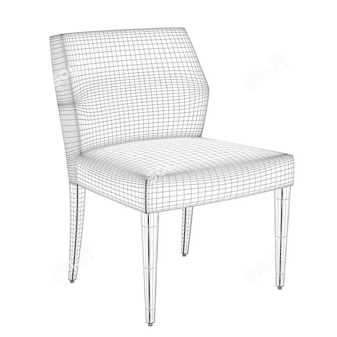 Versmissen Jasy: Stylish Fabric Dining Chair 3D model image 5