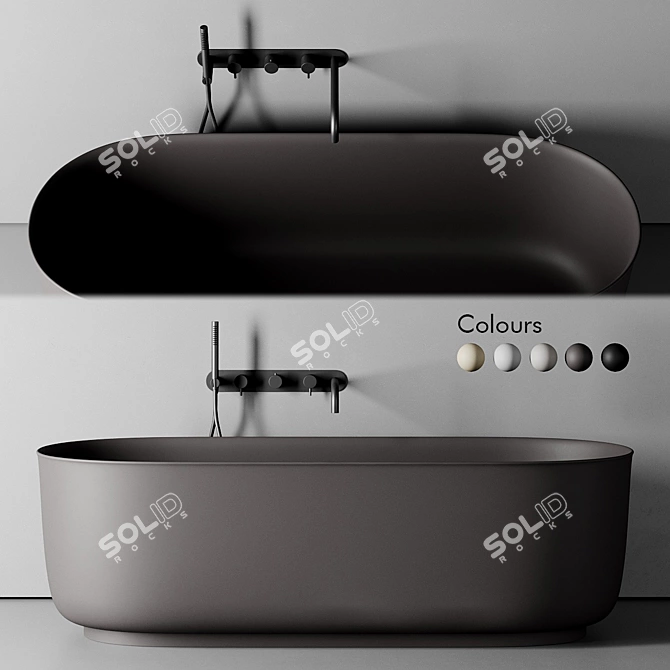 Rexa Design HAMMAM Oval Bathtub 3D model image 1