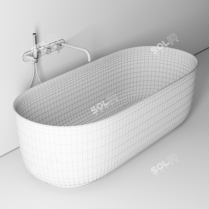 Rexa Design HAMMAM Oval Bathtub 3D model image 5