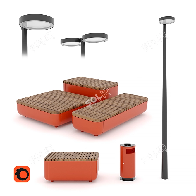 Vestre Stones: Ultimate Outdoor Kit 3D model image 1