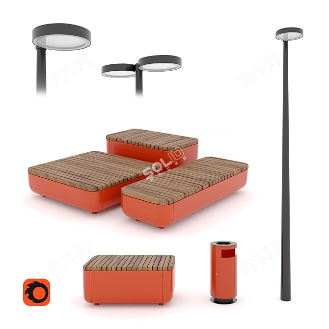 Vestre Stones: Ultimate Outdoor Kit 3D model image 5