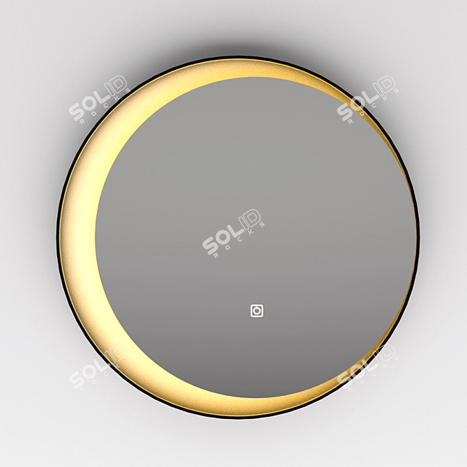 Iron Moon: Round Mirror with Illumination 3D model image 1