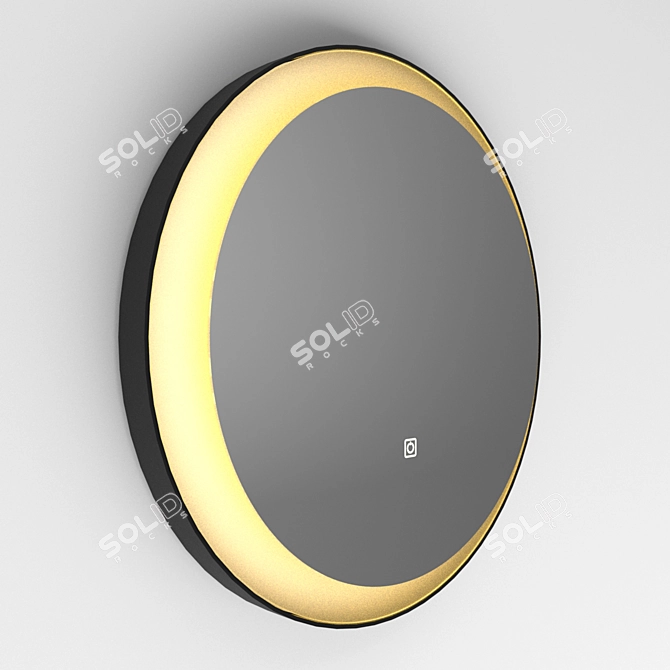 Iron Moon: Round Mirror with Illumination 3D model image 2