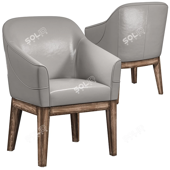 Elegant Armchair Design - Armchair Mod 3D model image 1
