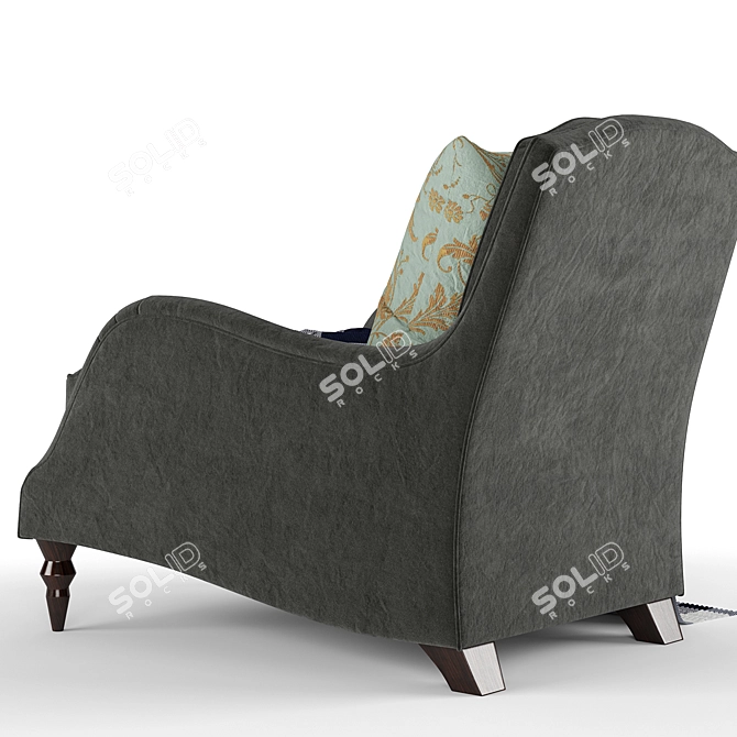 Elegant Caracole Chair with Fancy Footwork 3D model image 3