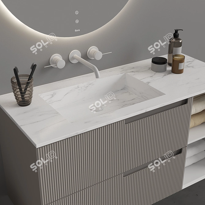 Fiora Bath Set: Elegant and Functional 3D model image 2