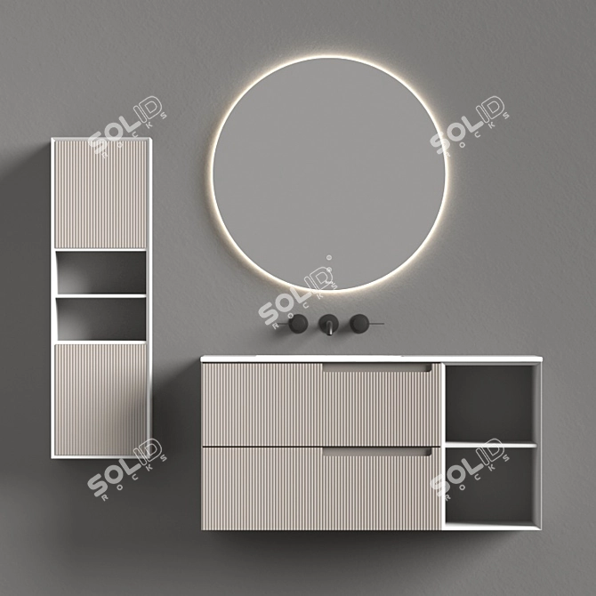 Fiora Bath Set: Elegant and Functional 3D model image 4